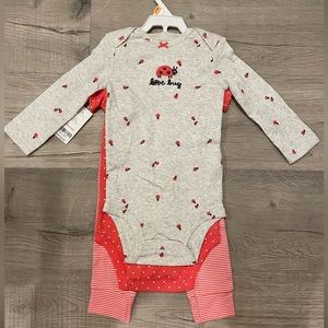 Carters 3 piece Lady Bug set